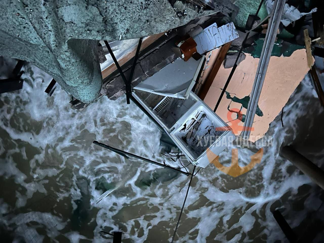 Наслідки вибуху морської міни на Одещині