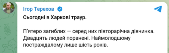 Знімок повідомлення у Телеграм